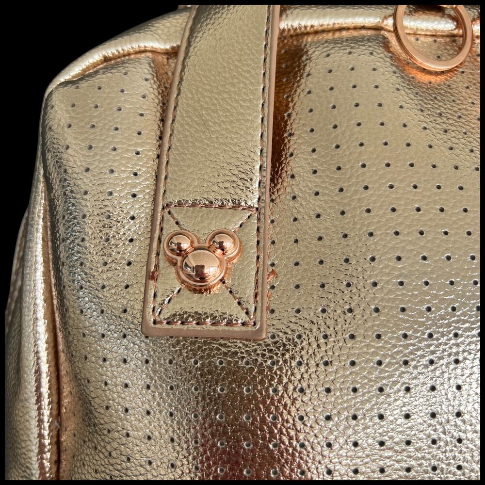 DISNEY MICKEY MOUSE Icon Flair Women's  Backpack Rose Gold Bag Perforated - Picture 11 of 16